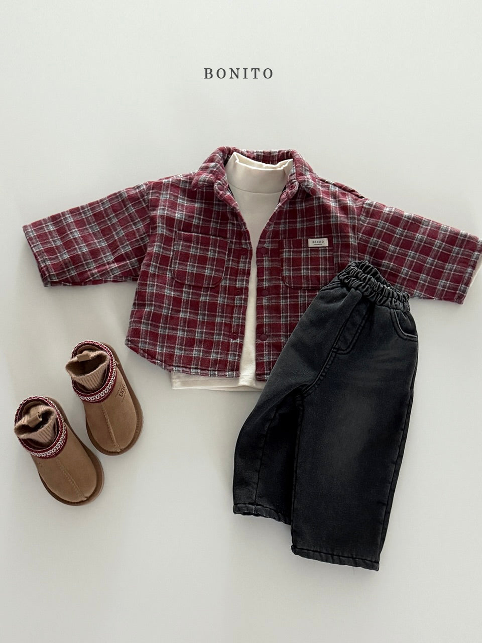 Fleece-lined denim pants