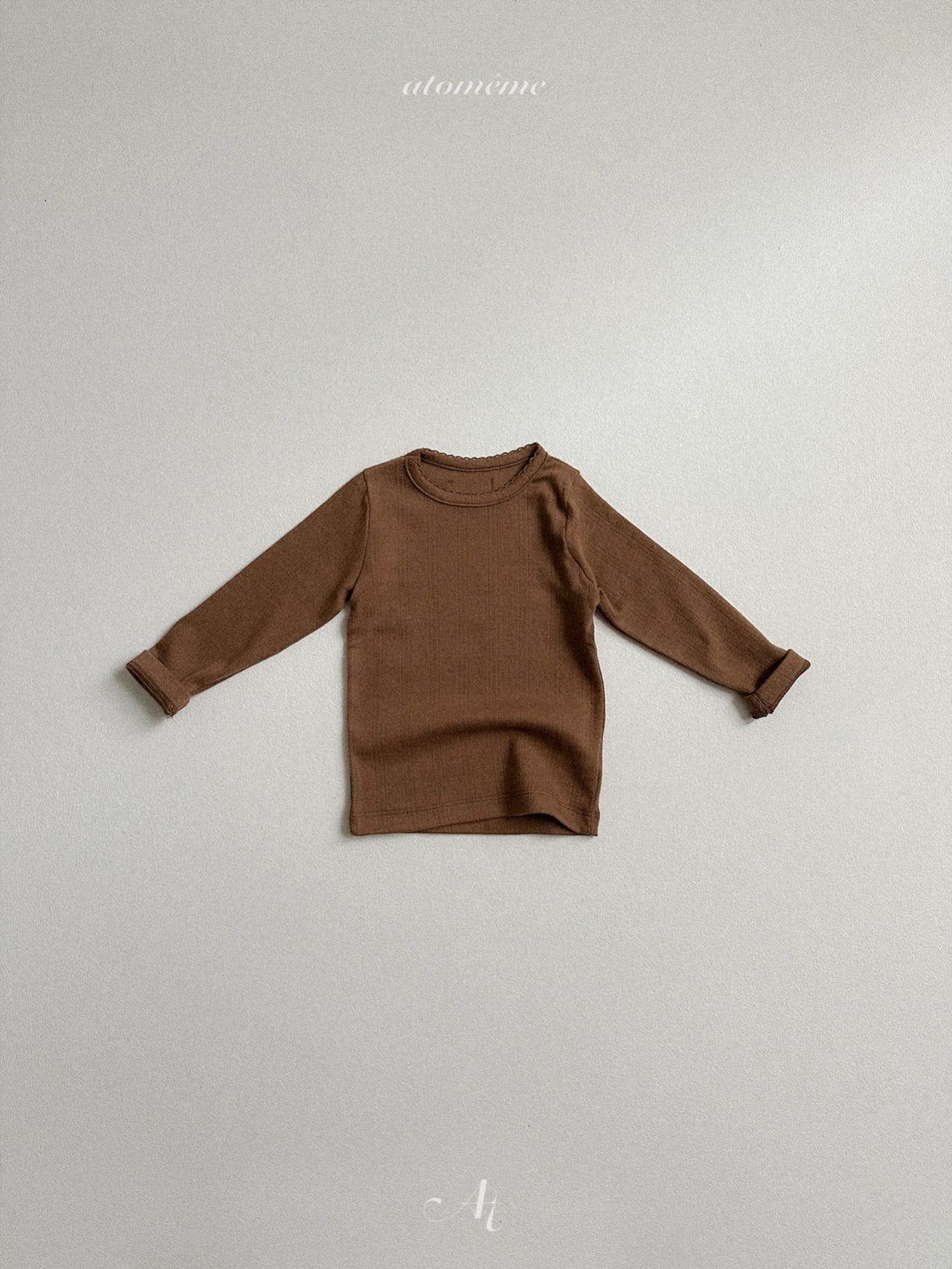 Eyelet picot lace T-shirt