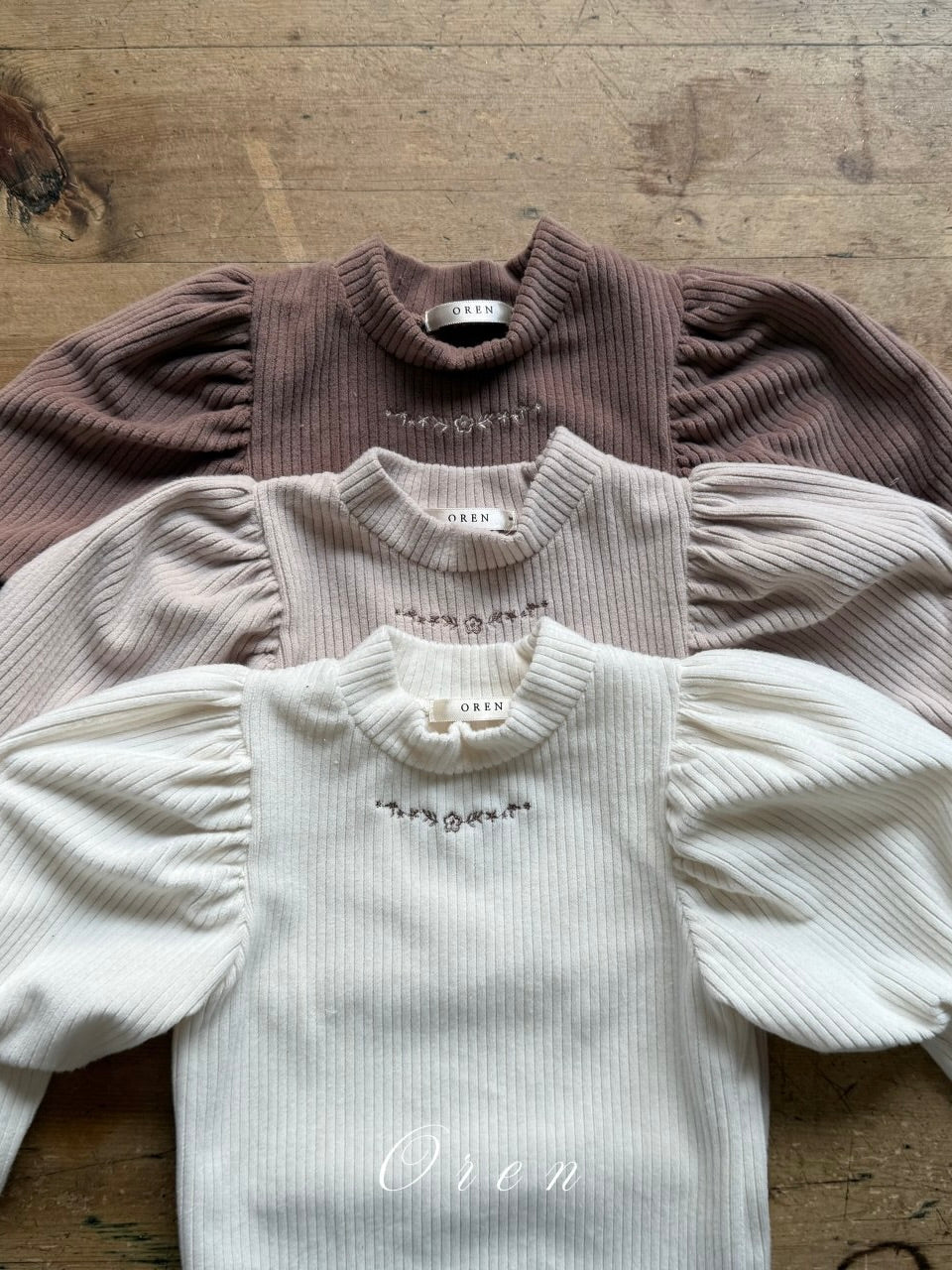 Marie velour ribbed T