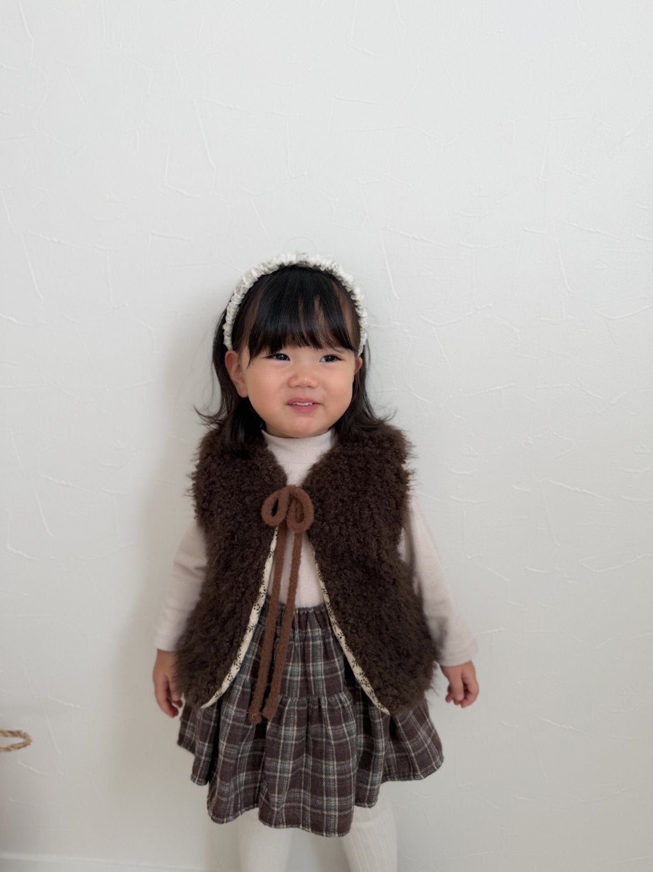 Fur ribbon vest