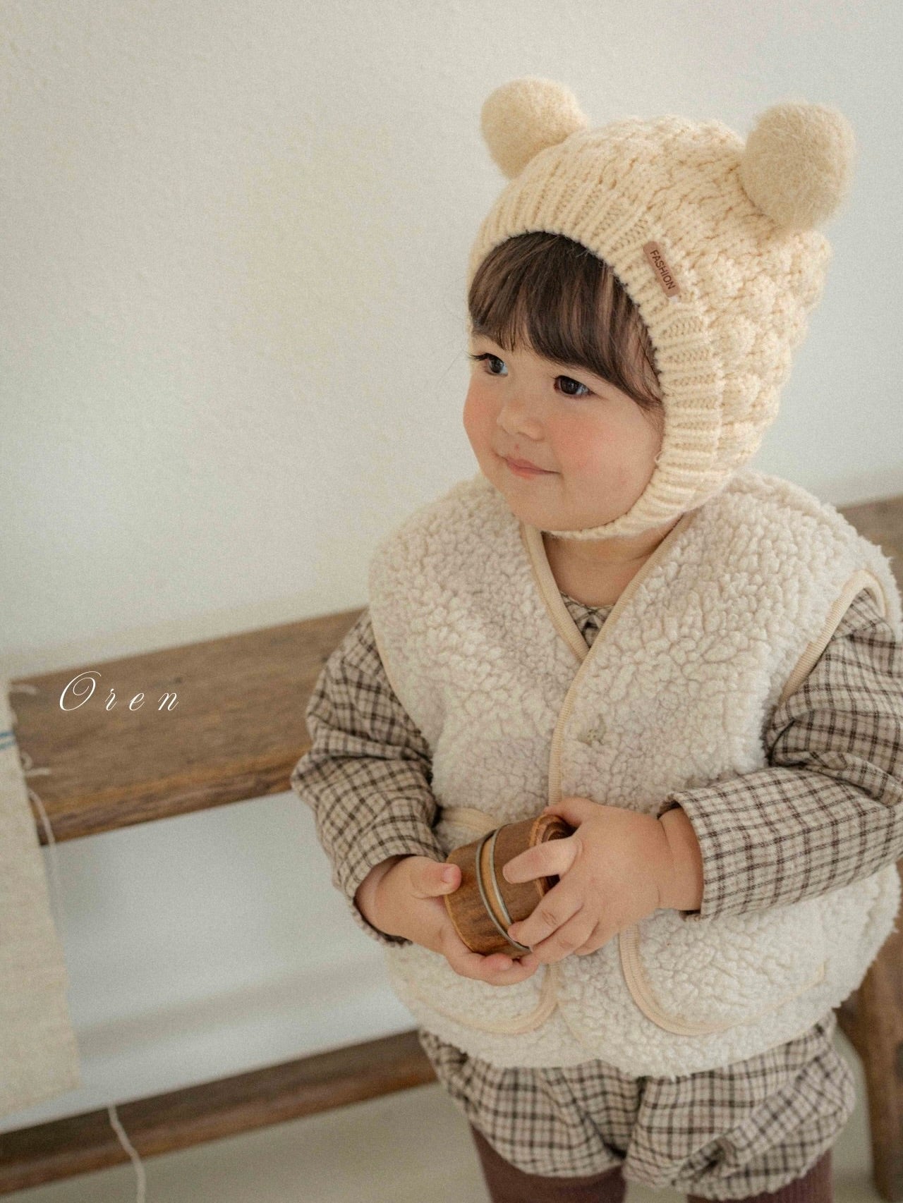 Brioche check rompers (unisex)