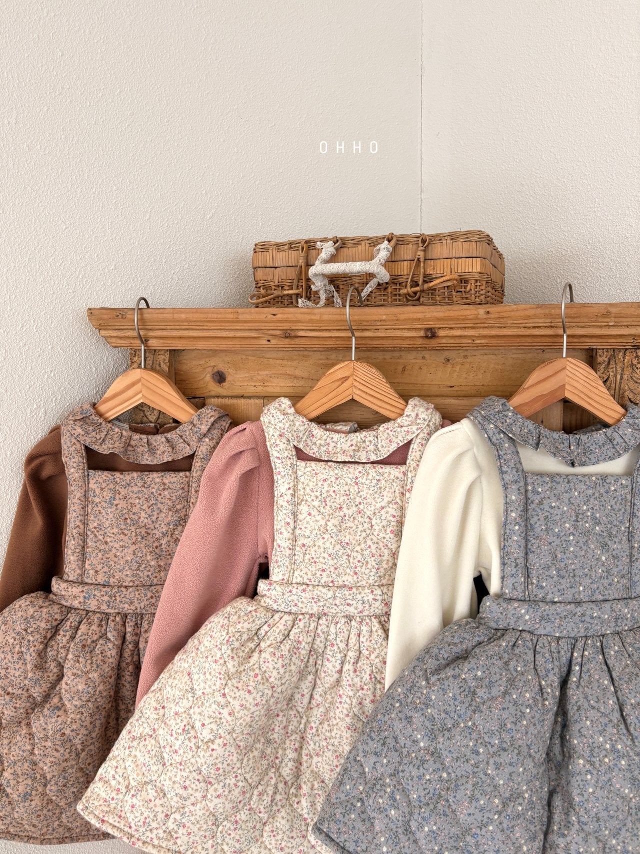 Floral quilted overall skirt