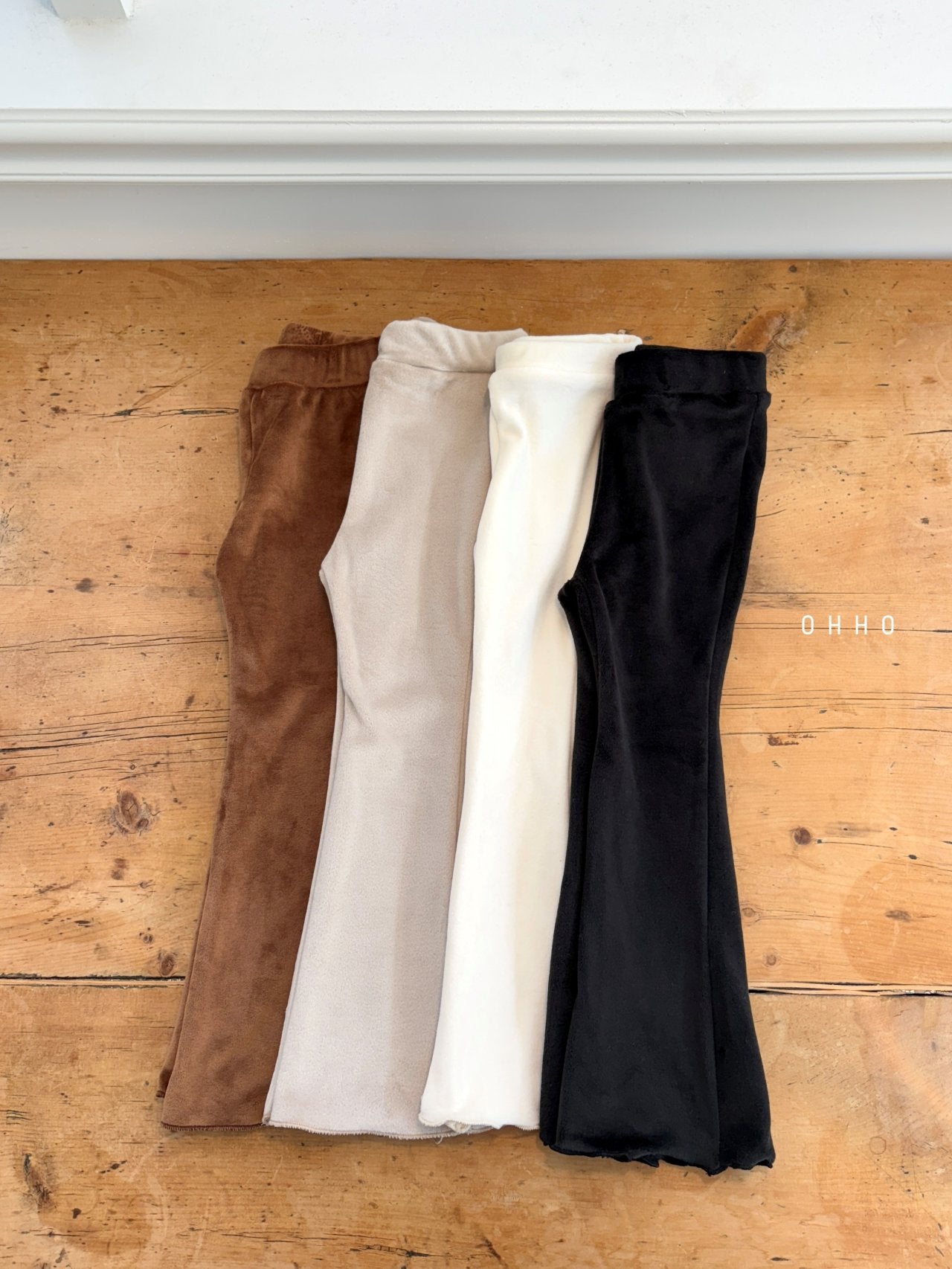 French velour bootcut pants