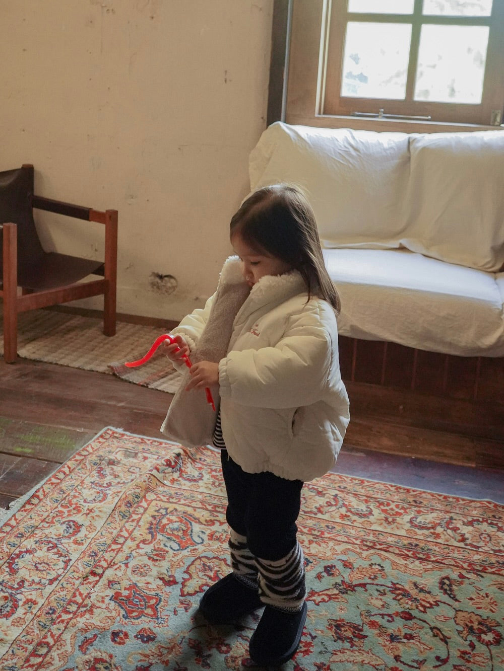 Stretch ribbed pants