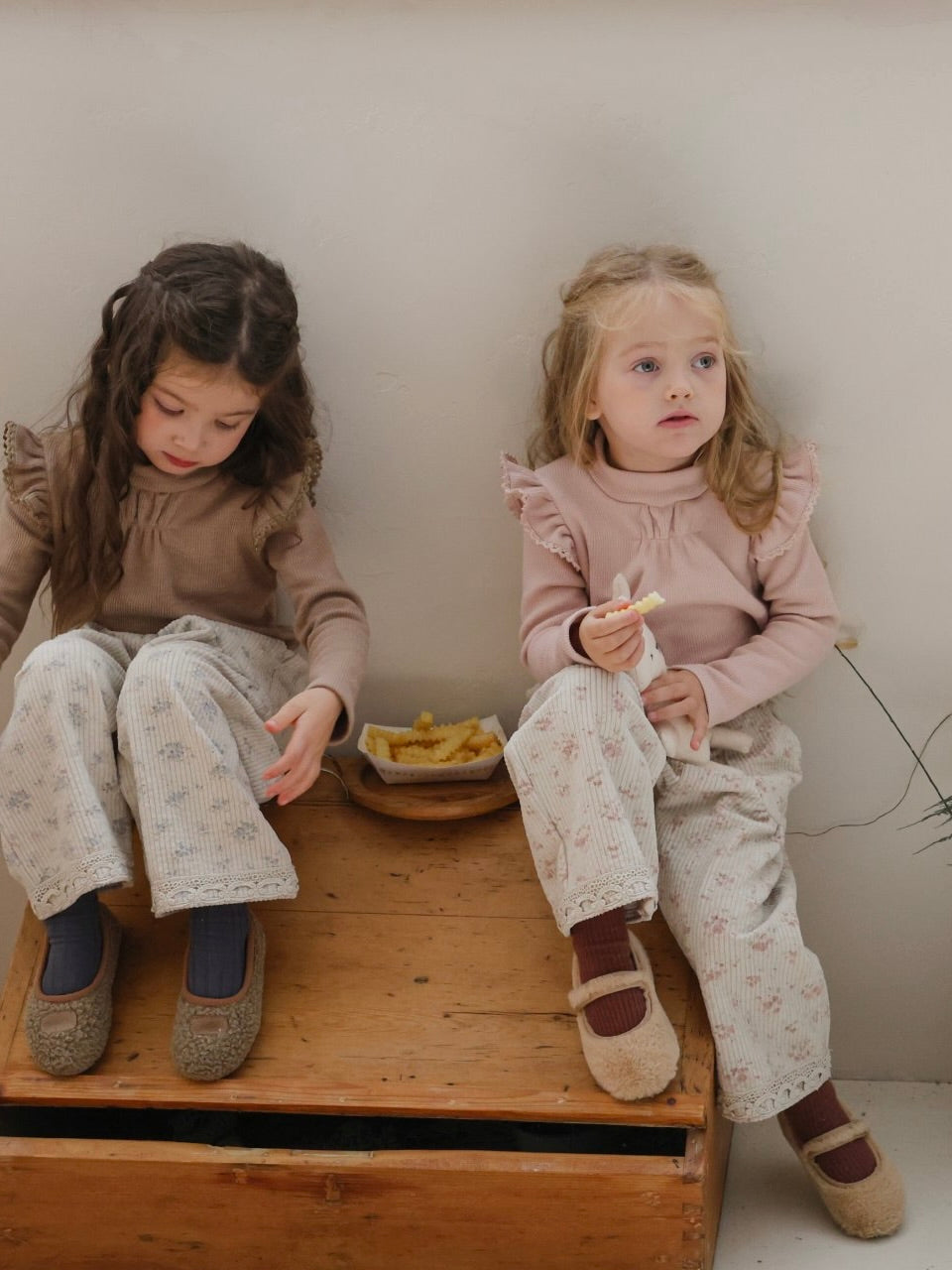 Corduroy floral pants