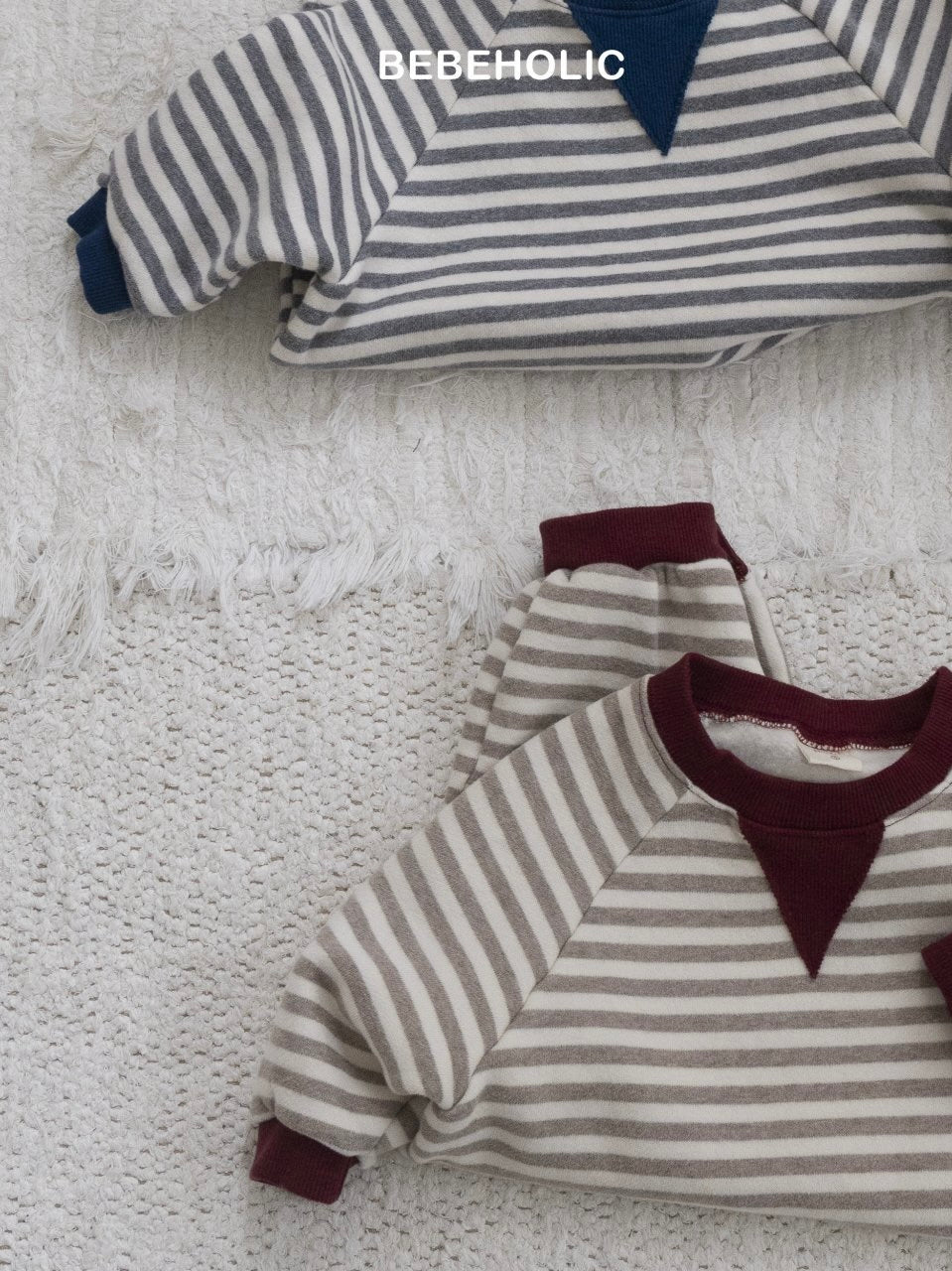 Papillon stripe rompers