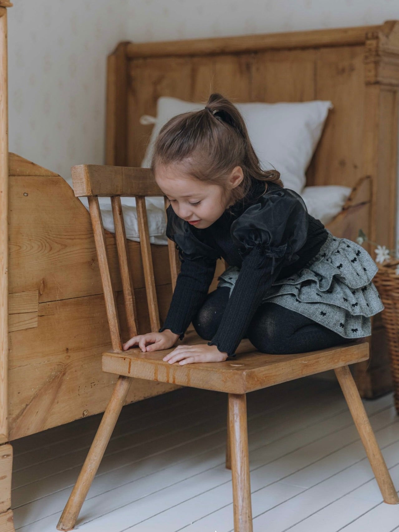 Chloe ribbon cancan pants