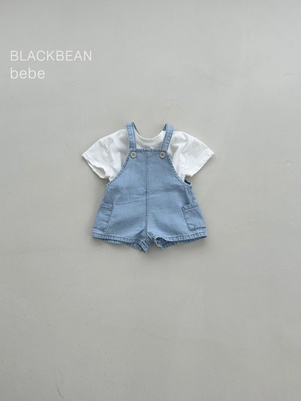 Pocket denim overall set