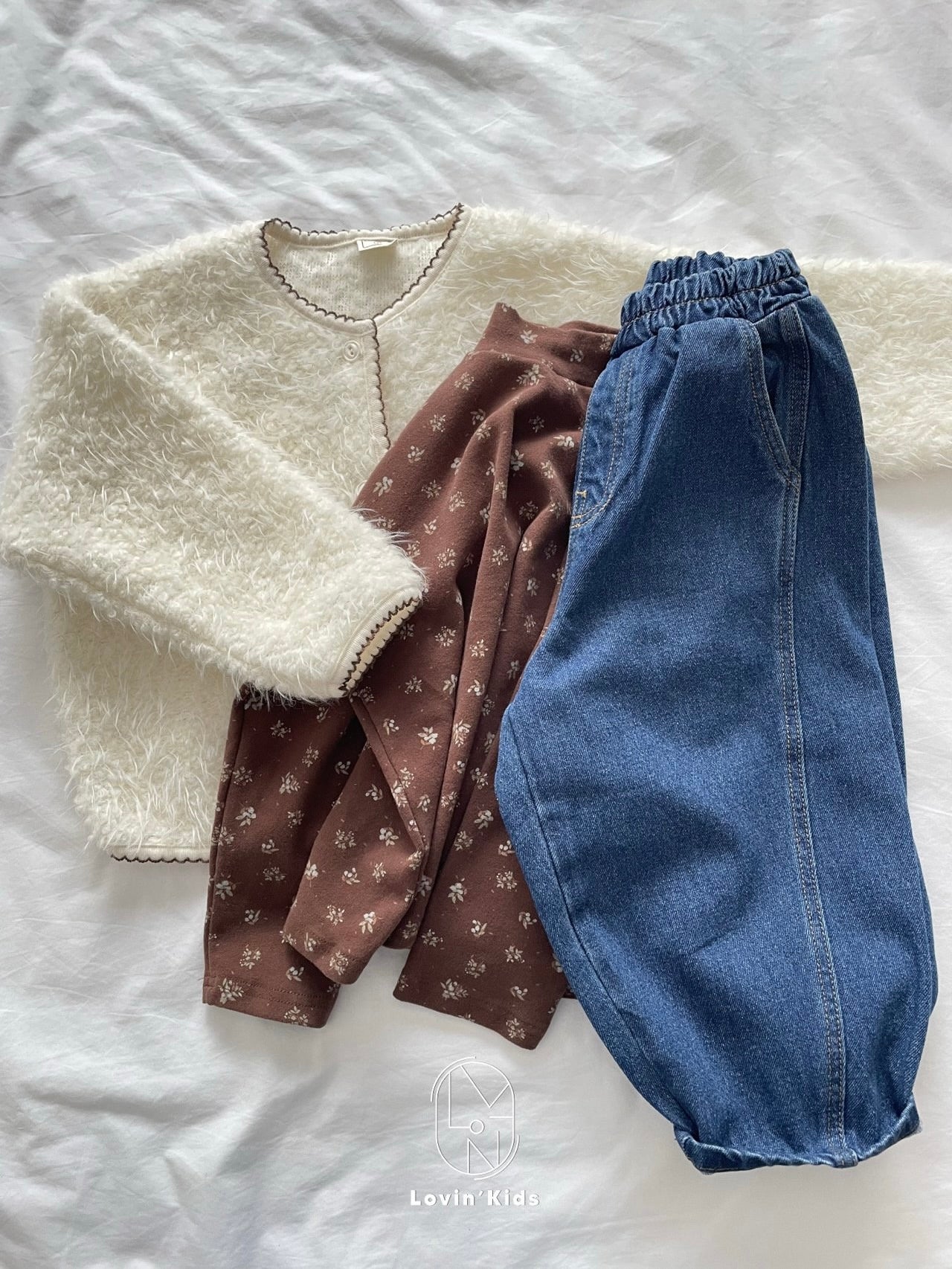 Boy's fit fleece denim pants