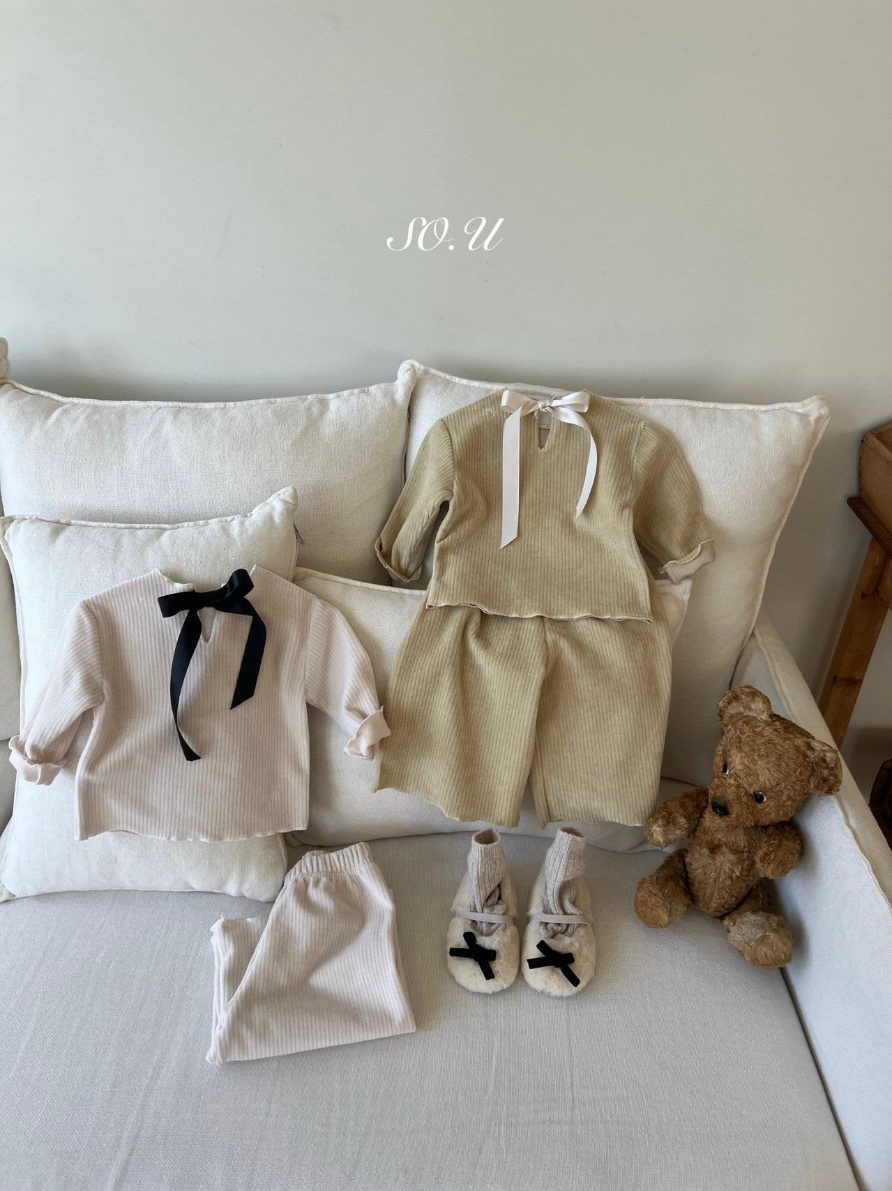 Winter back ribbon set