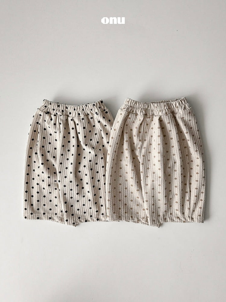 Corduroy dot pants