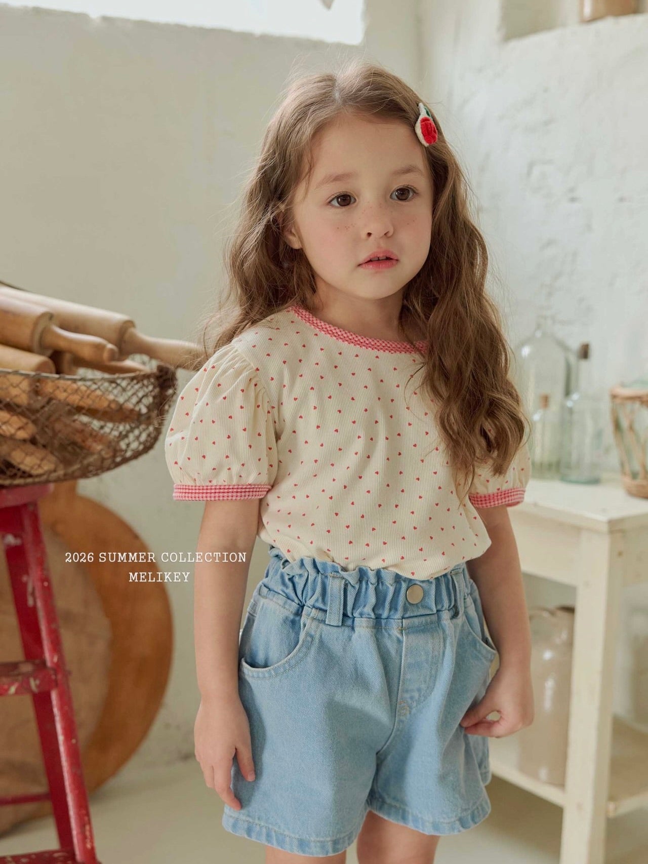 Mini heart puff T shirt