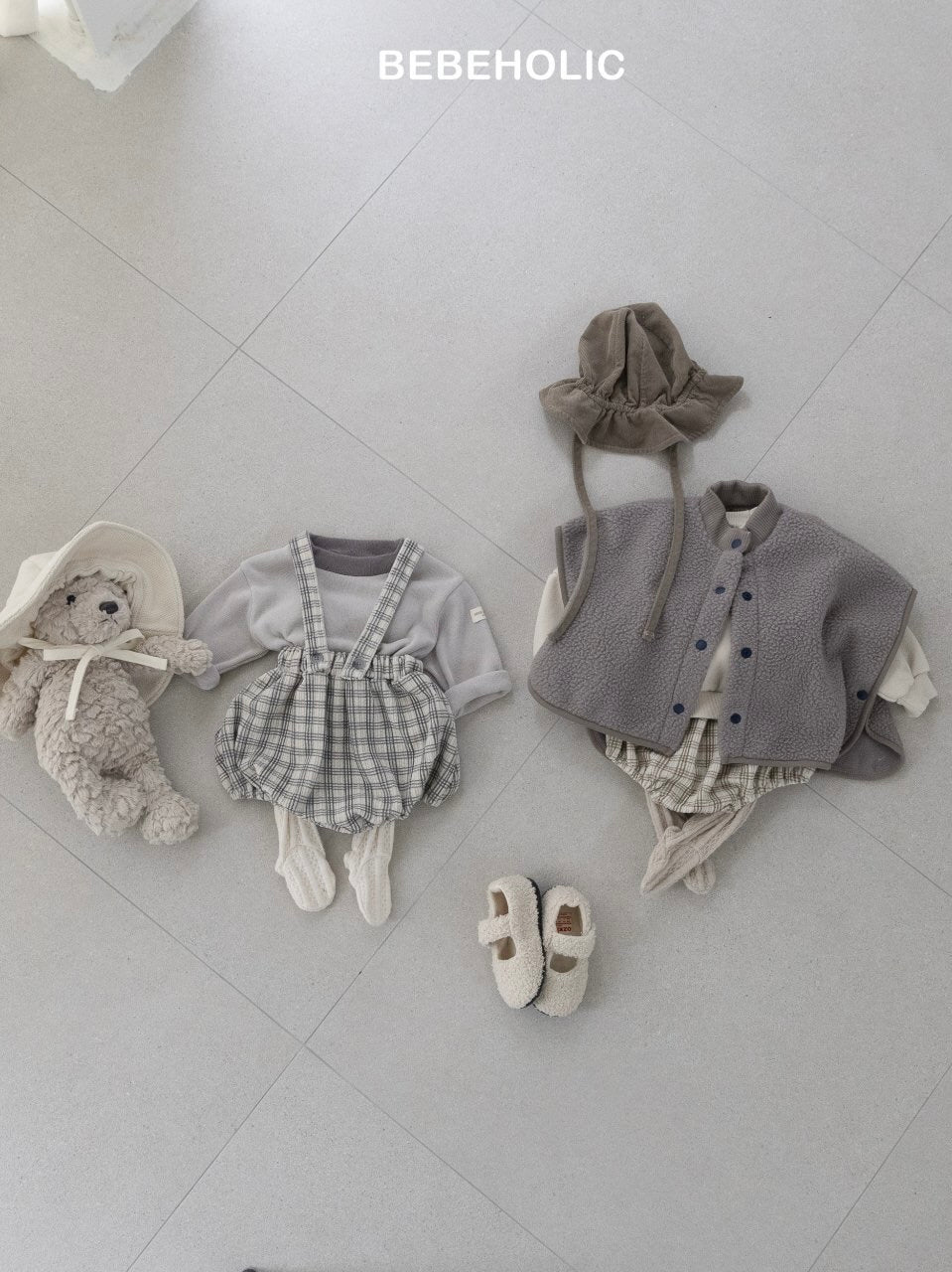 Soft check suspender bloomer