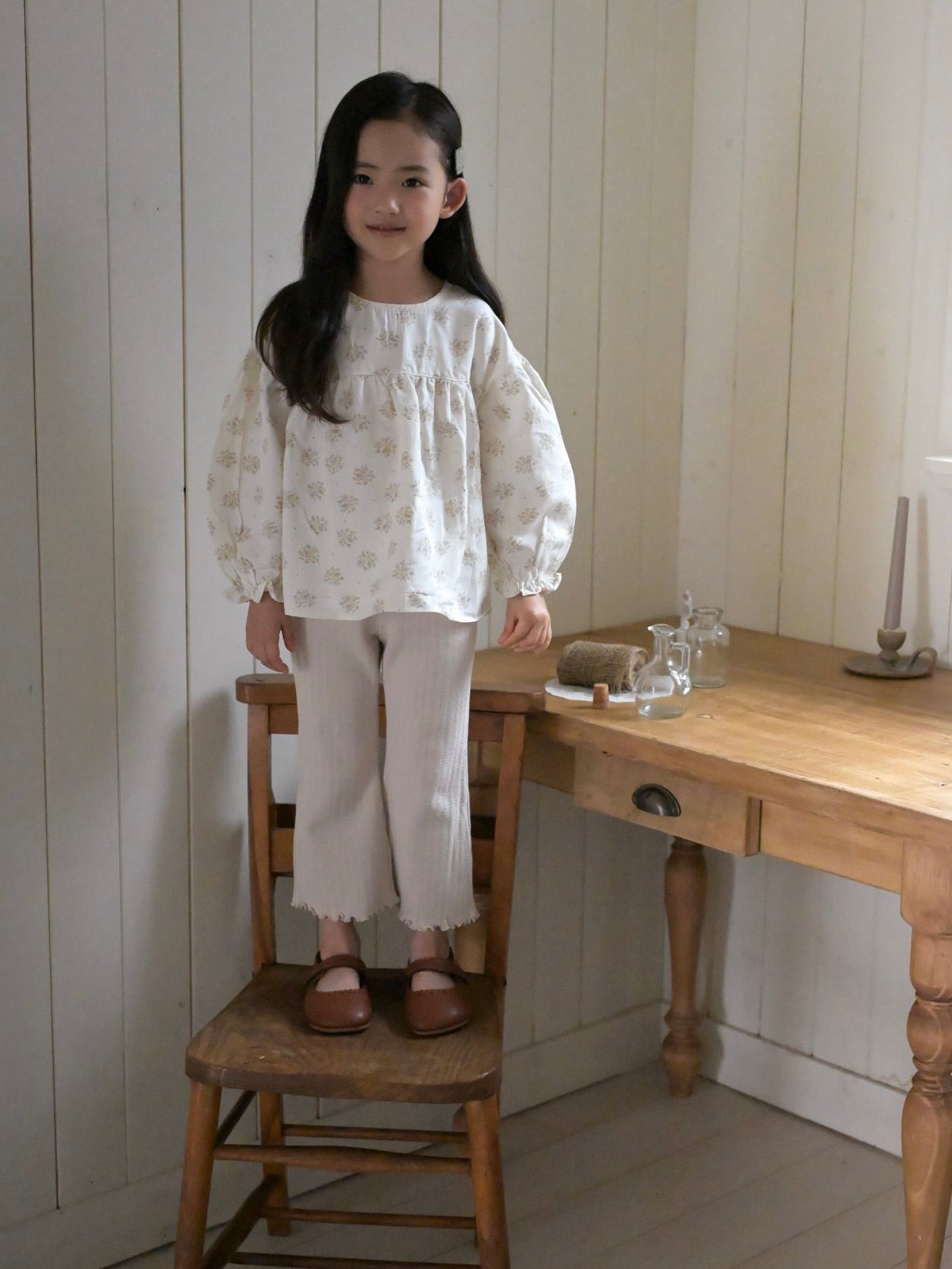 Flower cotton blouse