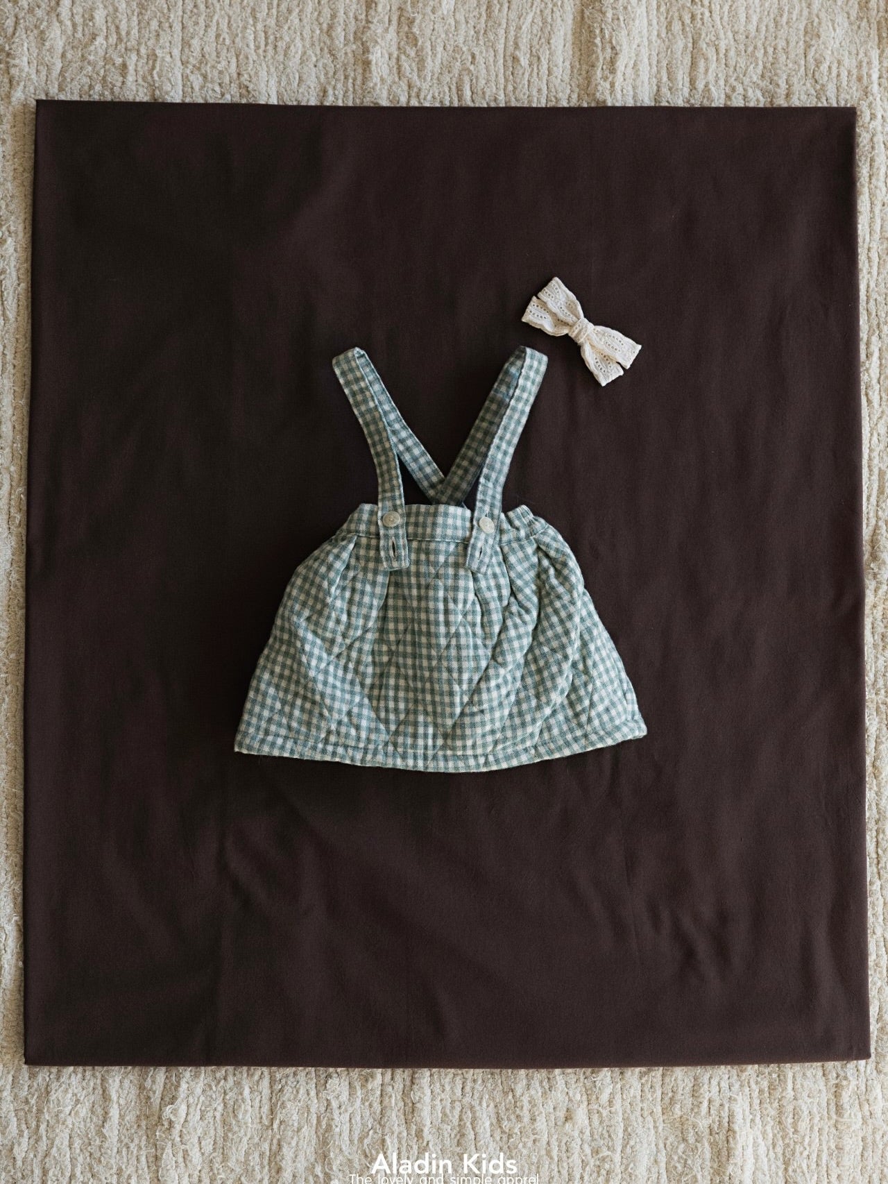 Suspender check padded skirt