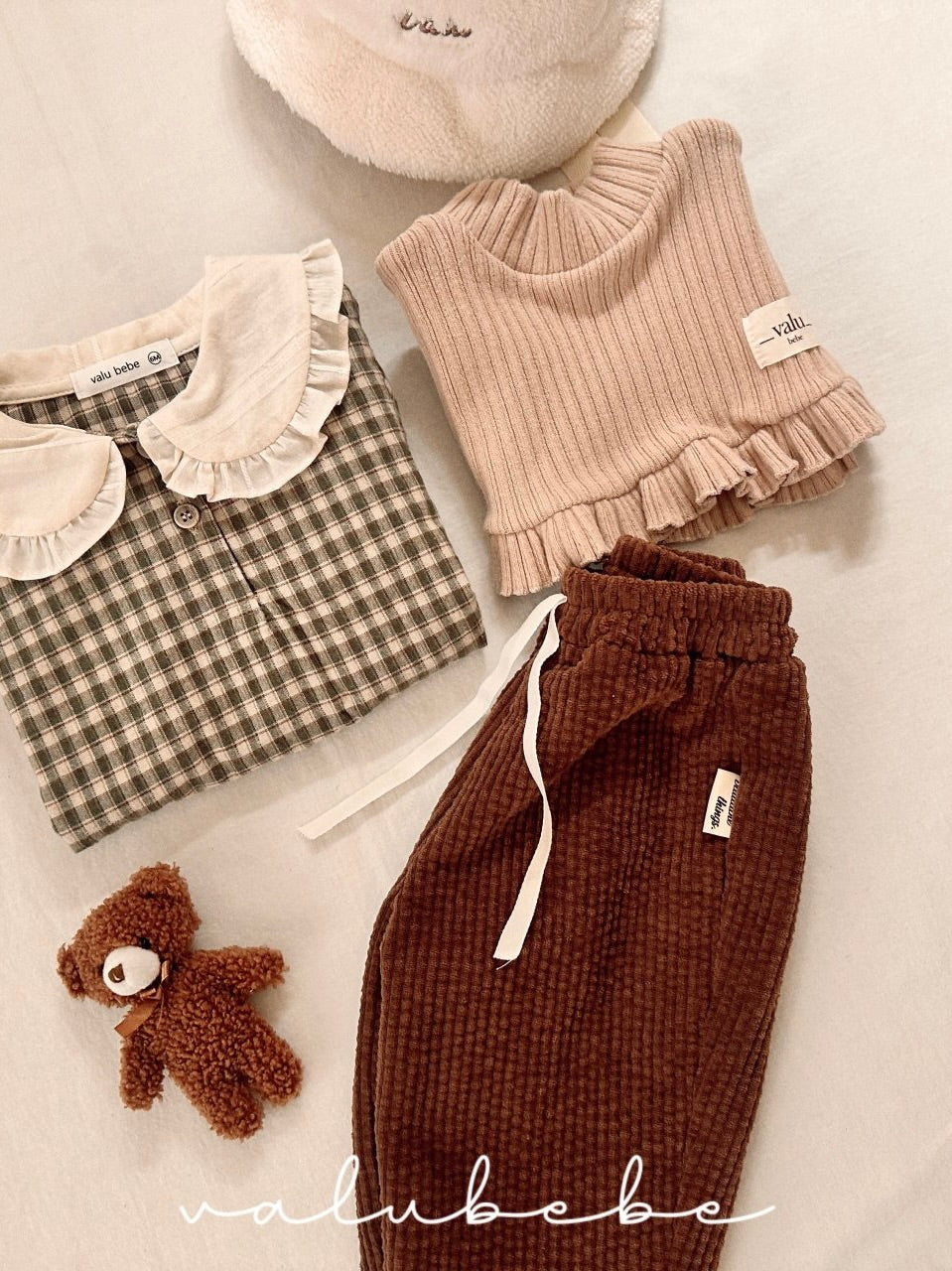 Frill ribbon collar rompers (baby)