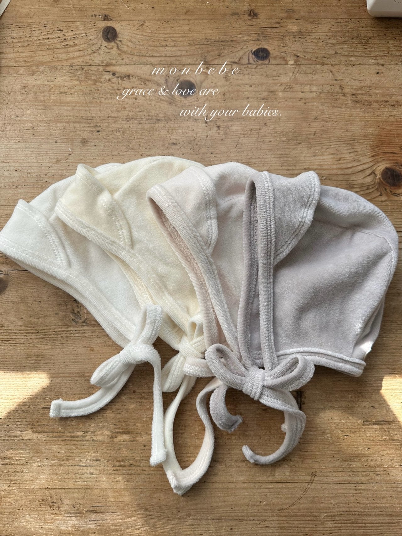 Cotton velour bonnet