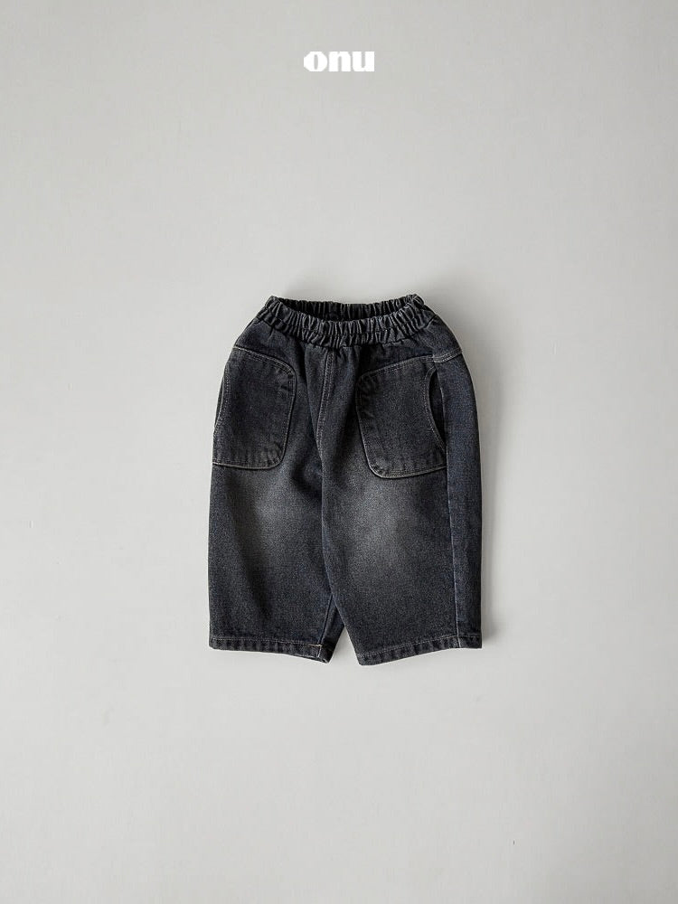 Pocket denim pants