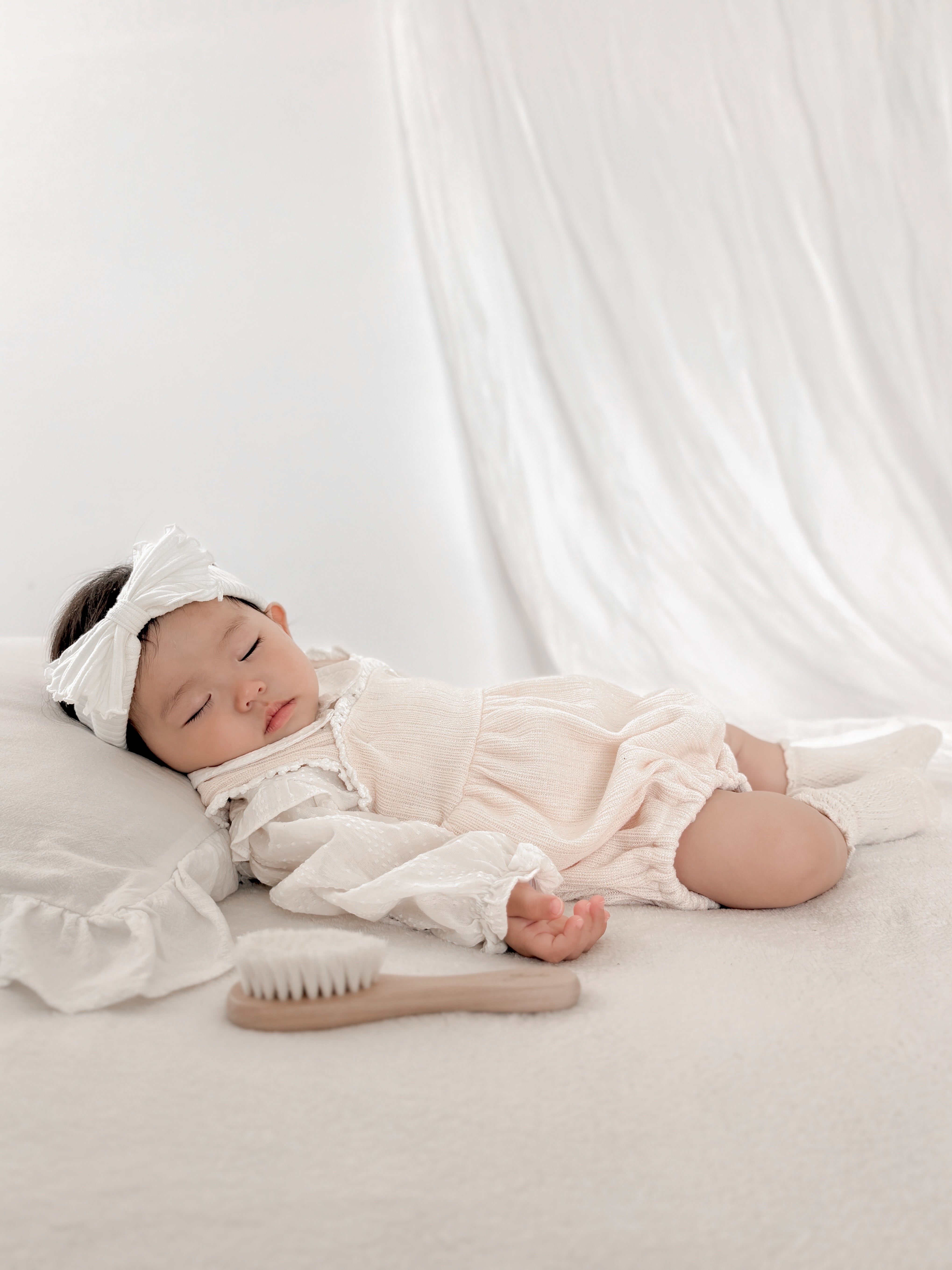 Lumi lace suspender rompers