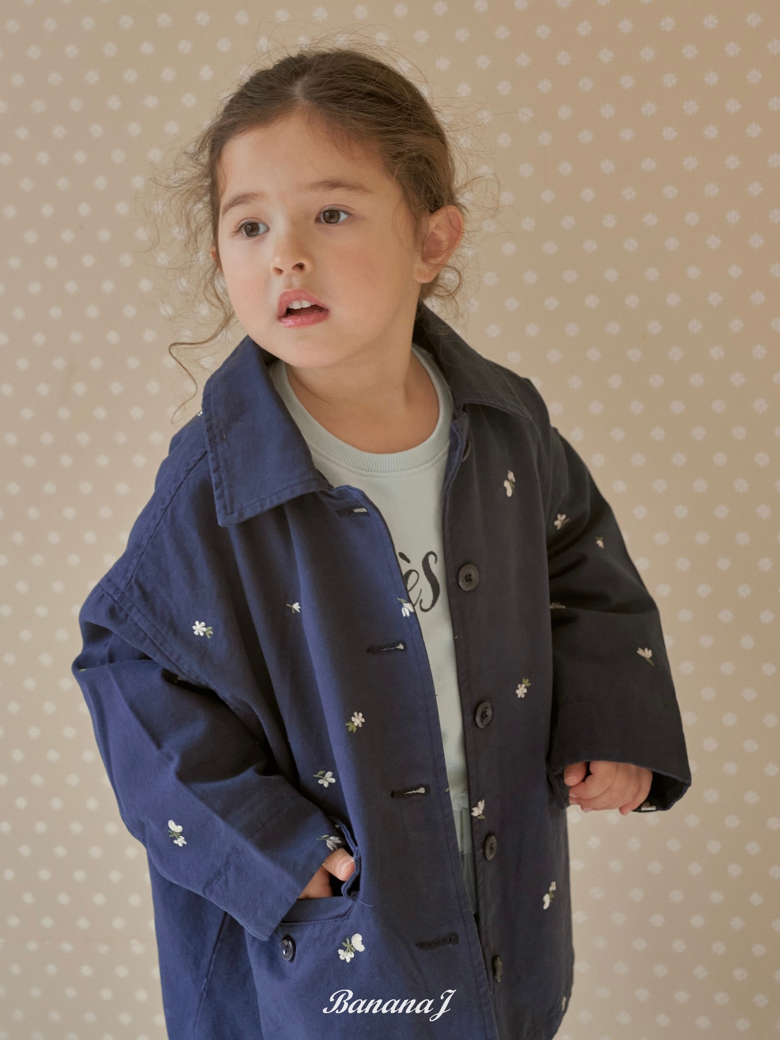 Floral embroidery jacket