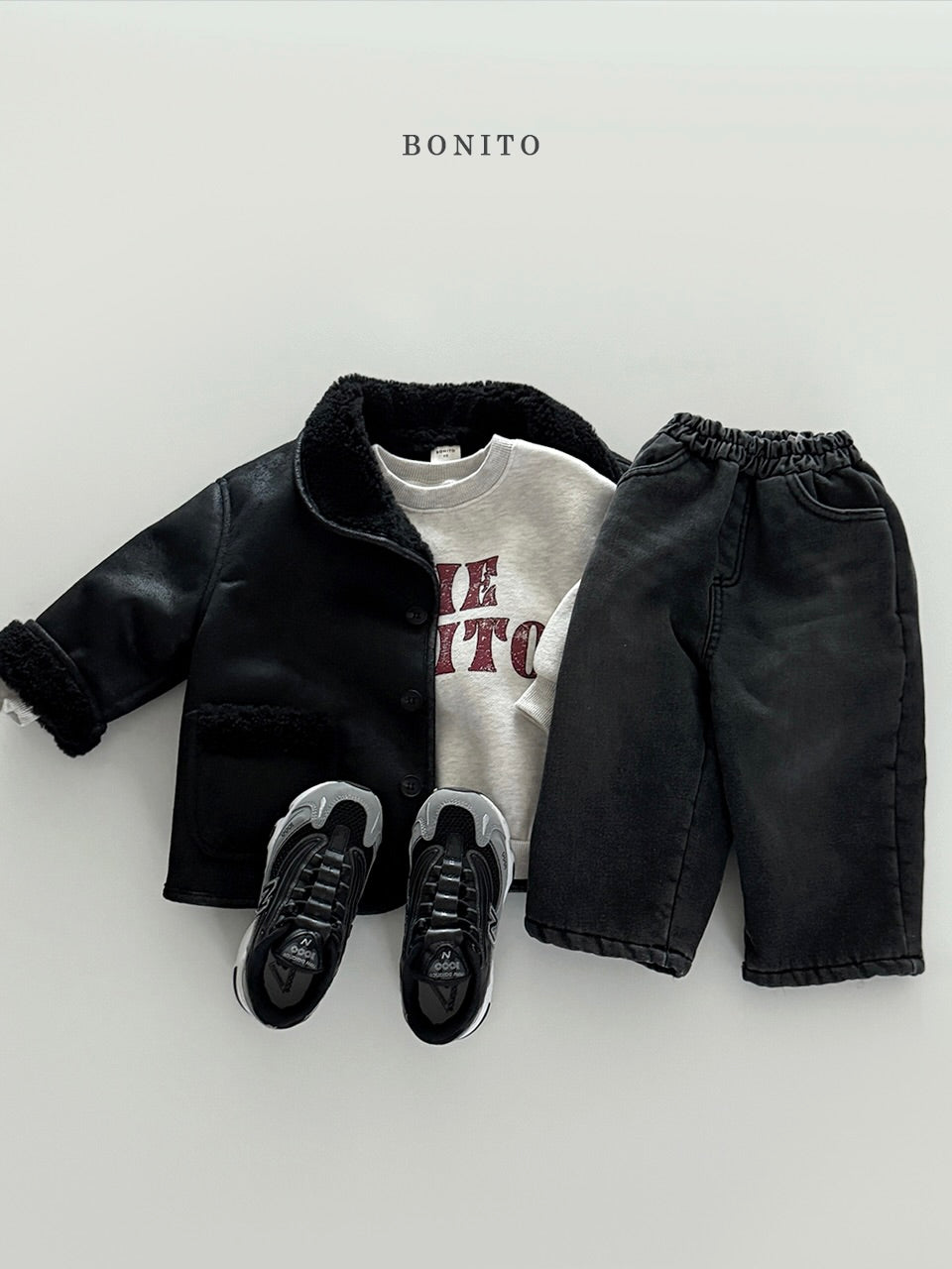 Fleece-lined denim pants