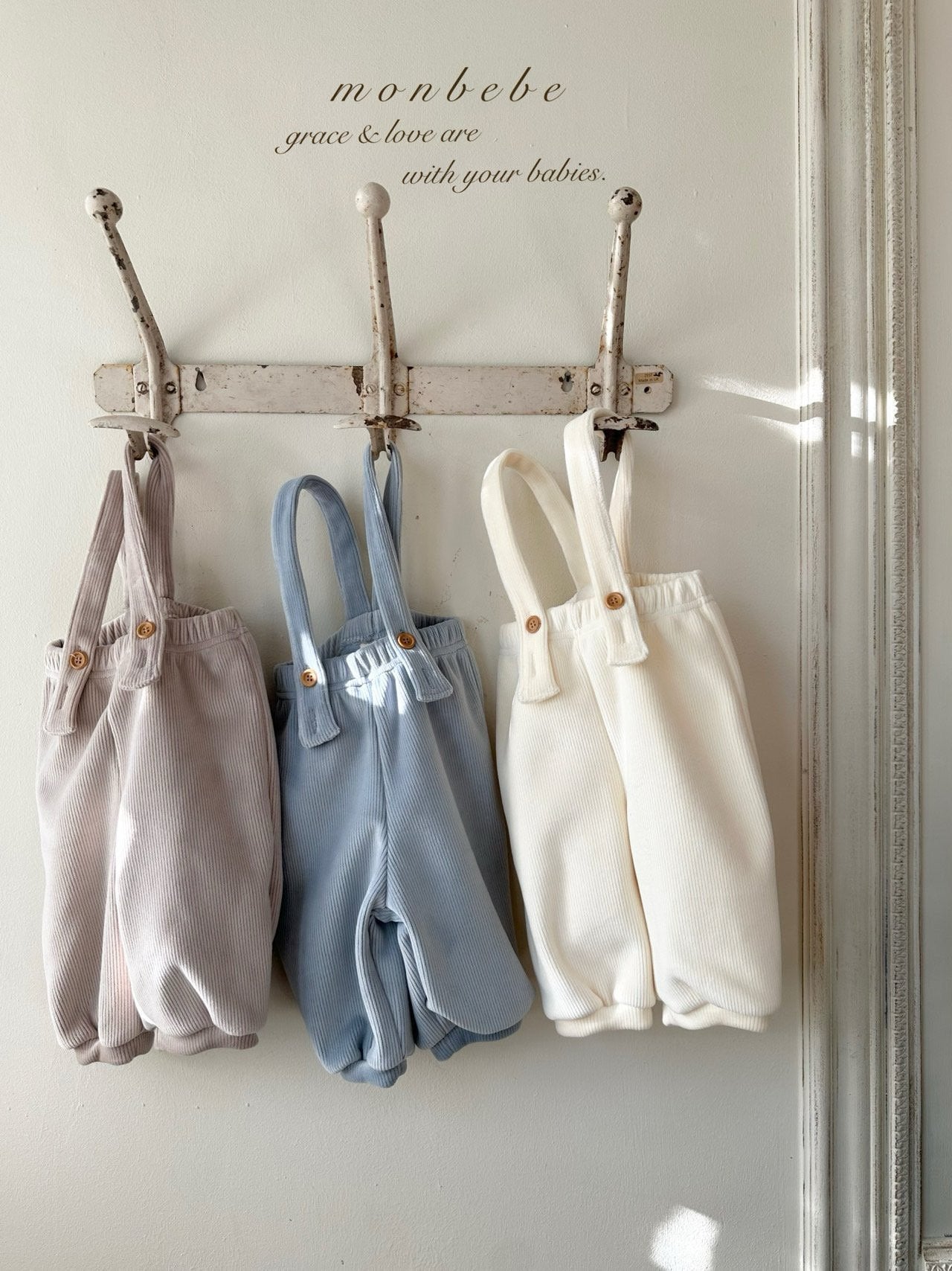 Velour suspender pants