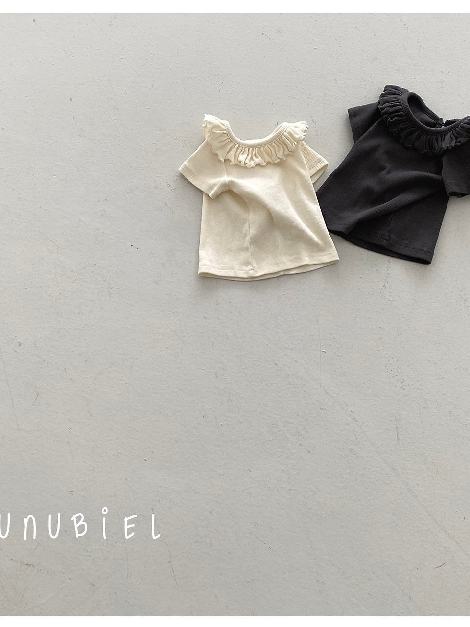 Ribbed frill T shirts