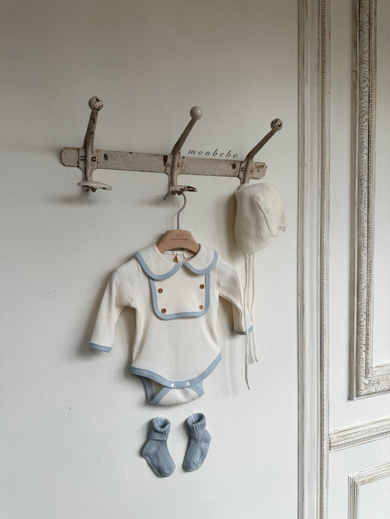 Boy bib waffle rompers