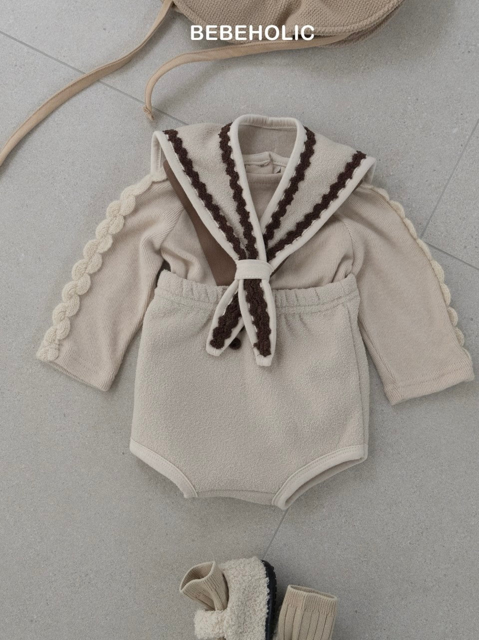 Scarf + terry bloomer set