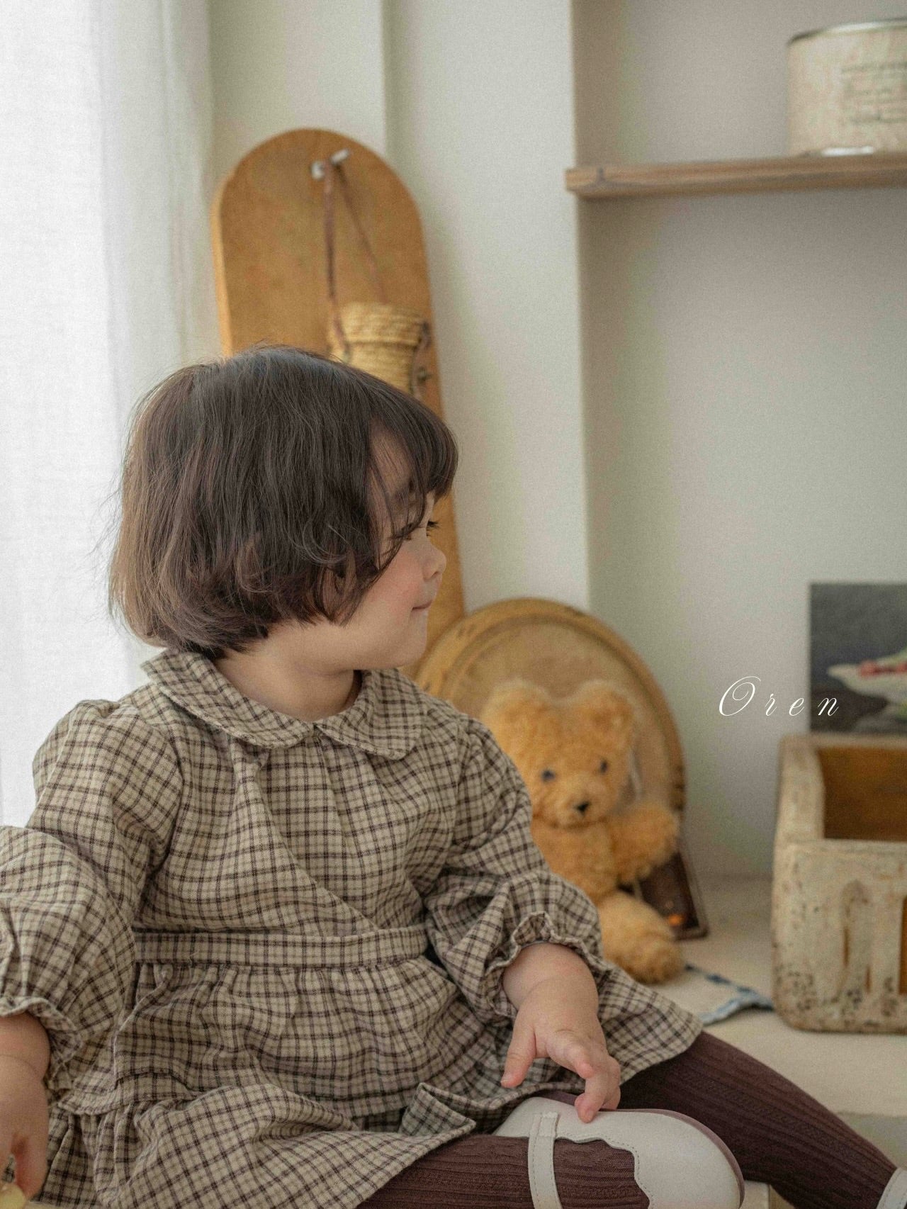 Brioche check rompers (unisex)