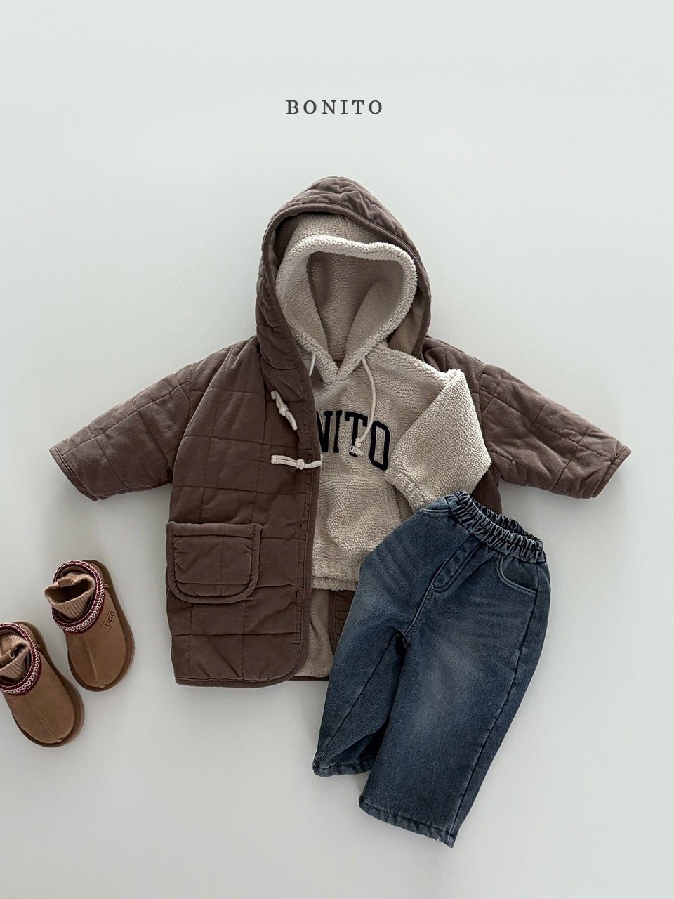 Fleece-lined denim pants