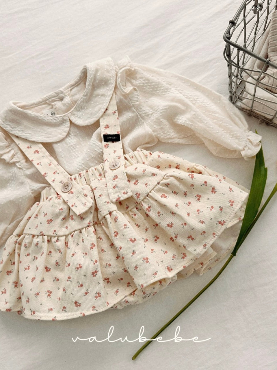 Flower suspender skirt bloomer (baby)
