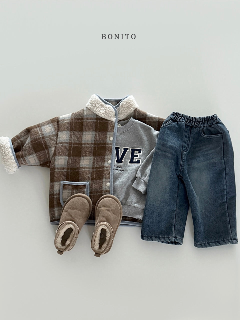 Fleece-lined denim pants