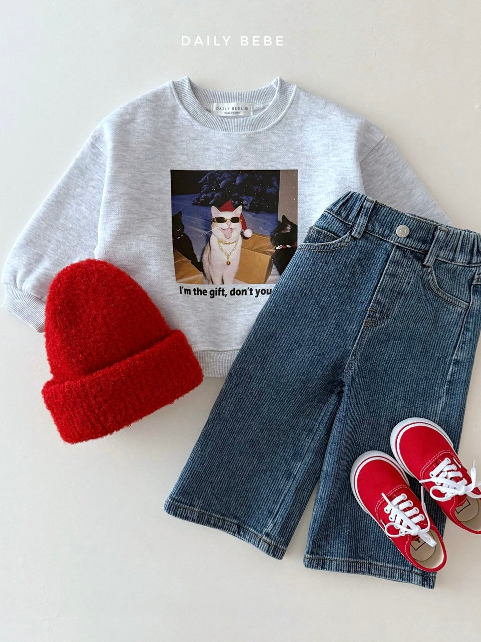 Santa cat sweatshirt (kids and adults)