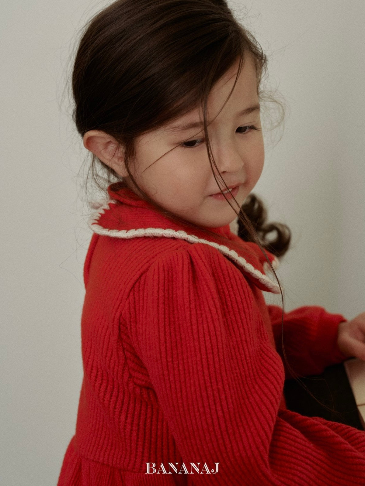 Ribbon waffle collar T