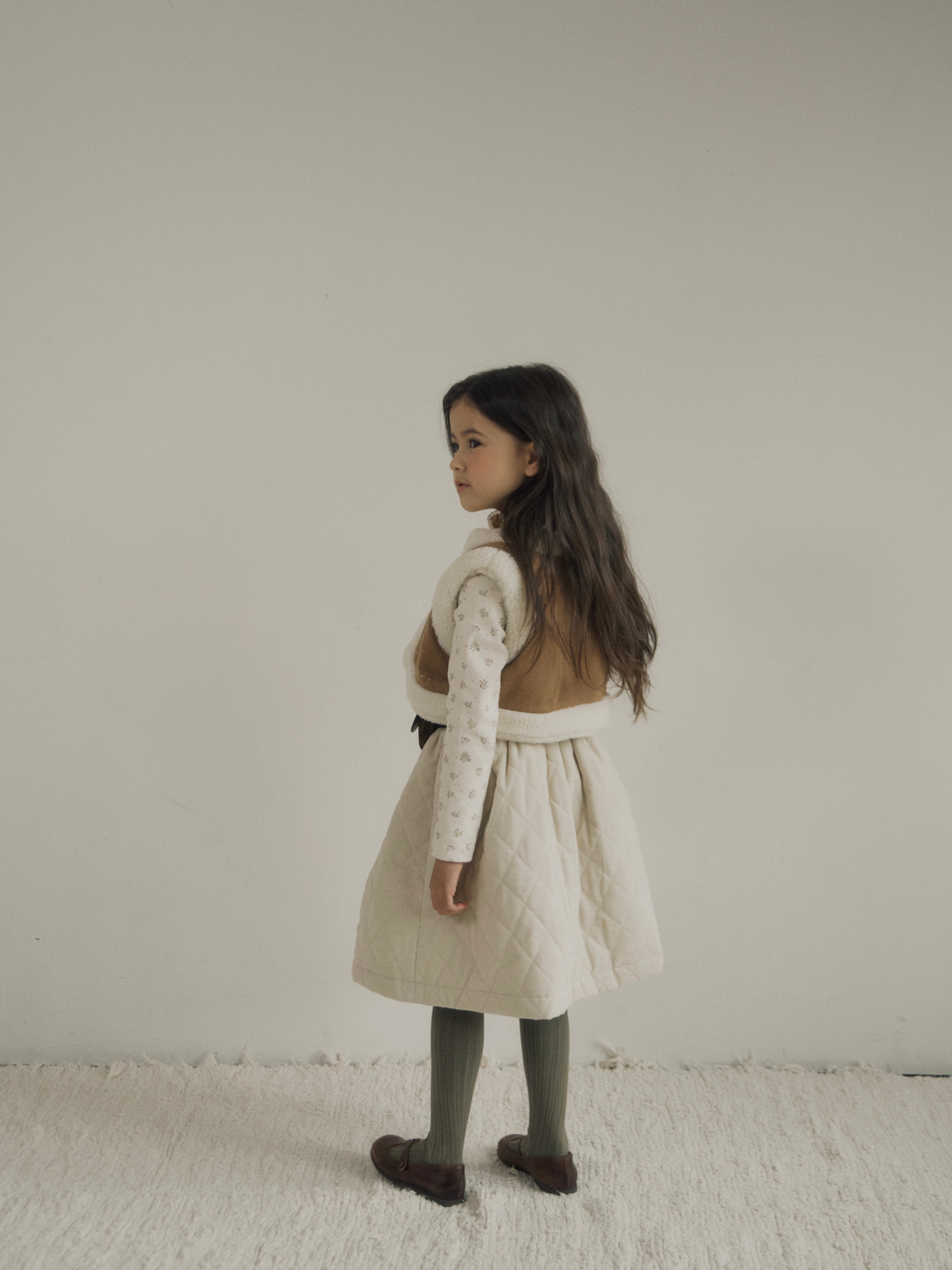 Suede reversible fur vest