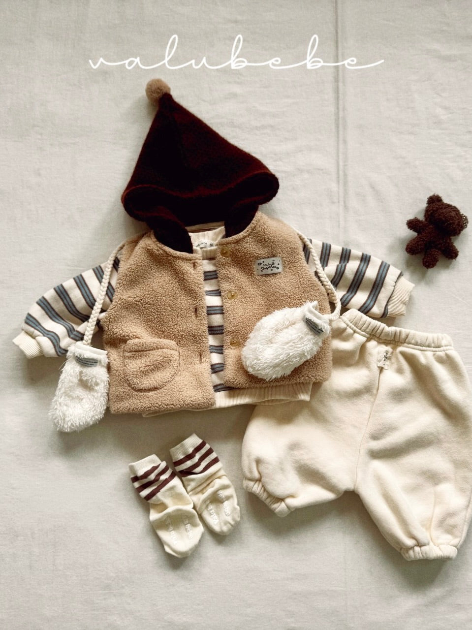 Multi striped fleece sweatshirt (baby&kids)