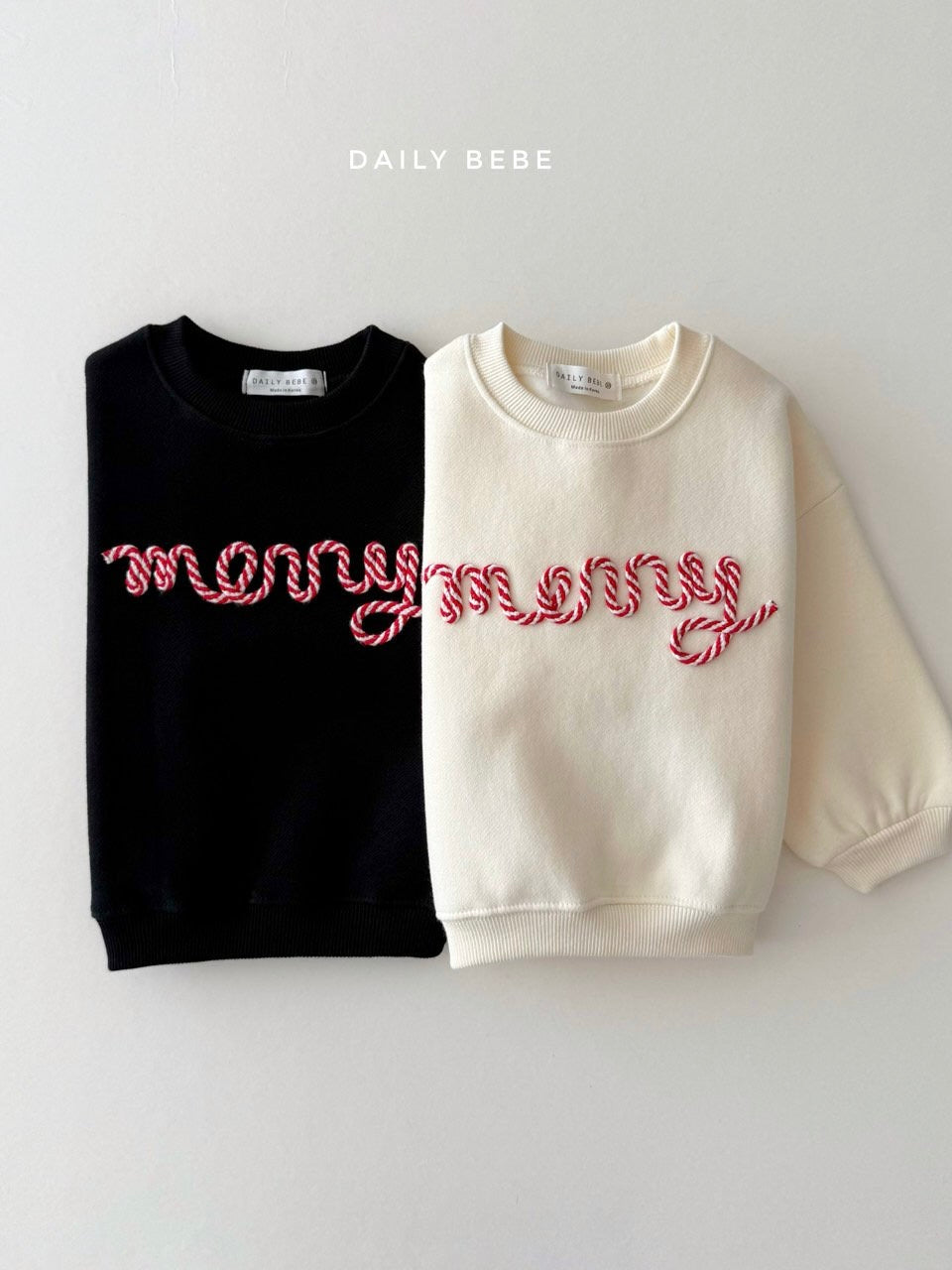 Embroidery merry sweatshirt