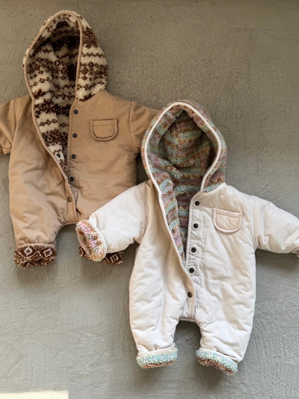 Candy reversible padding rompers