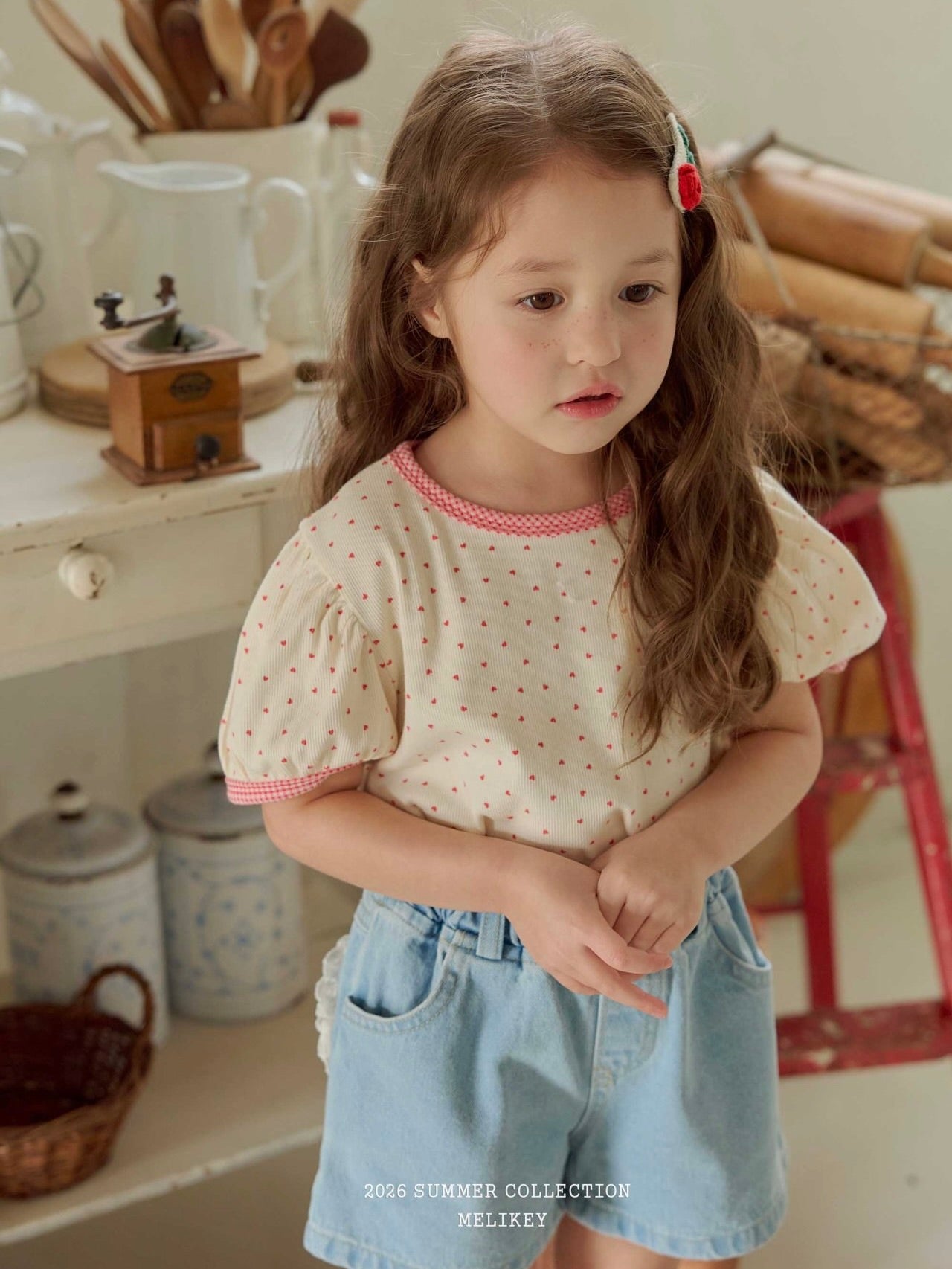 Mini heart puff T shirt