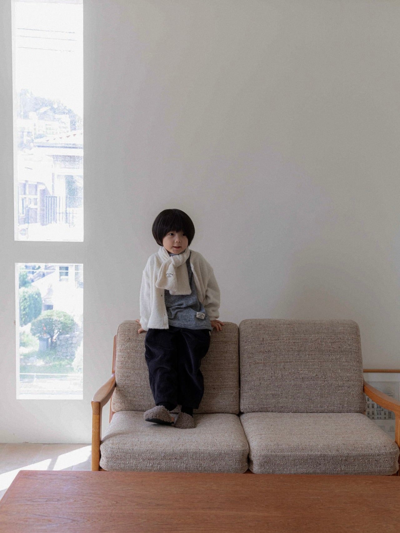 Knit cardigan (knit muffler)