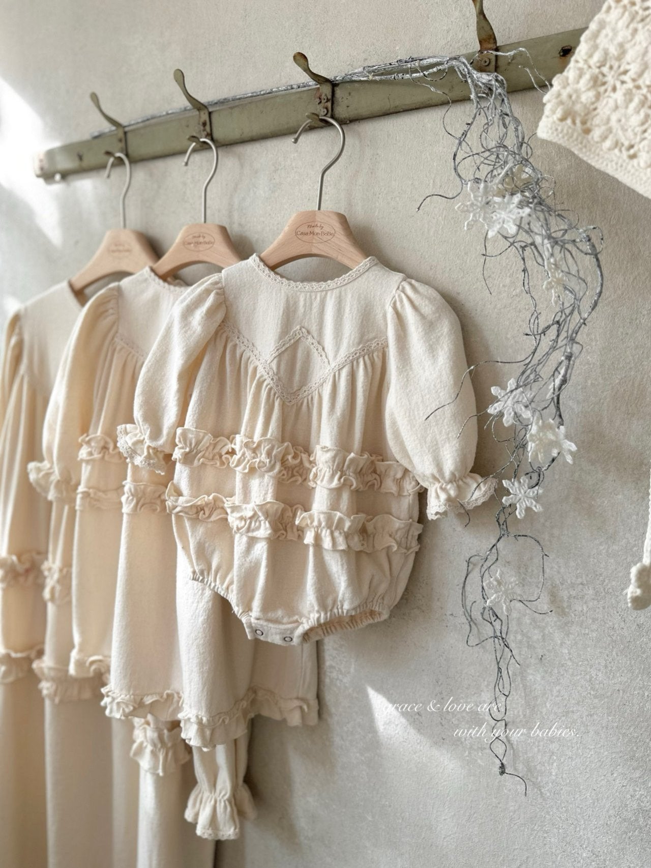 Merlin frill rompers