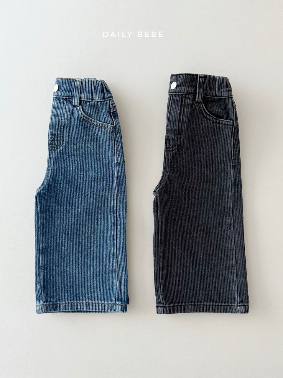 Fleece denim pants