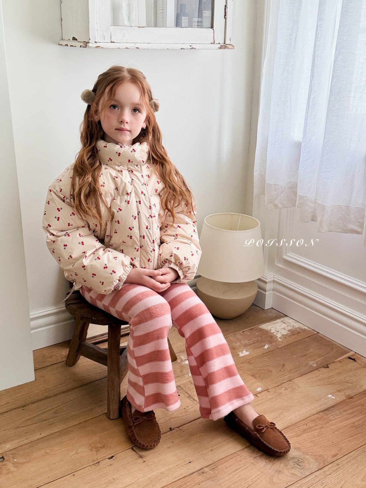 Striped bootcut pants