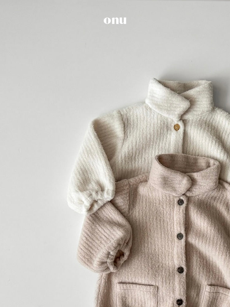 Knit collar rompers (baby)