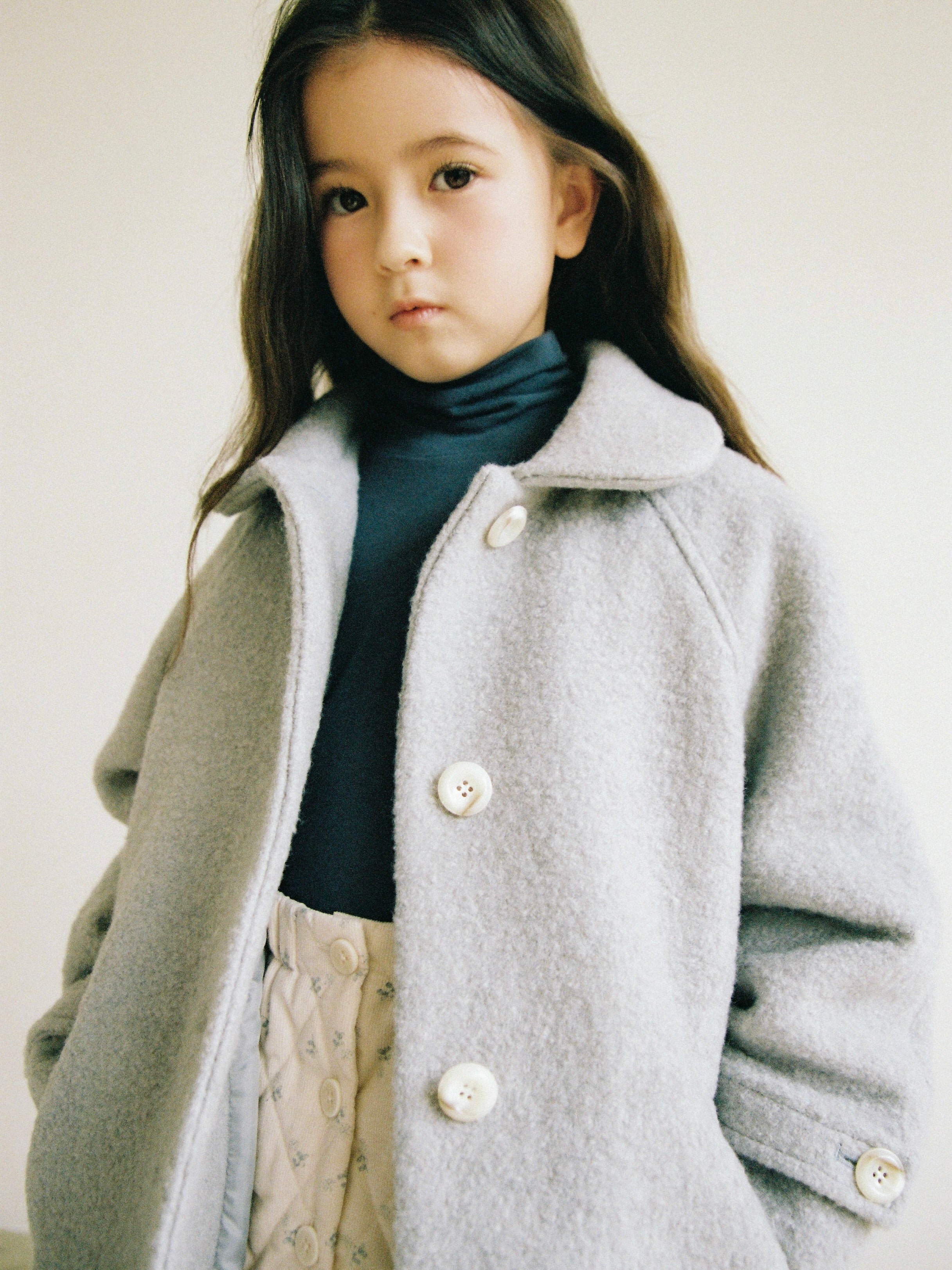 Noa wool coat (haze blue)