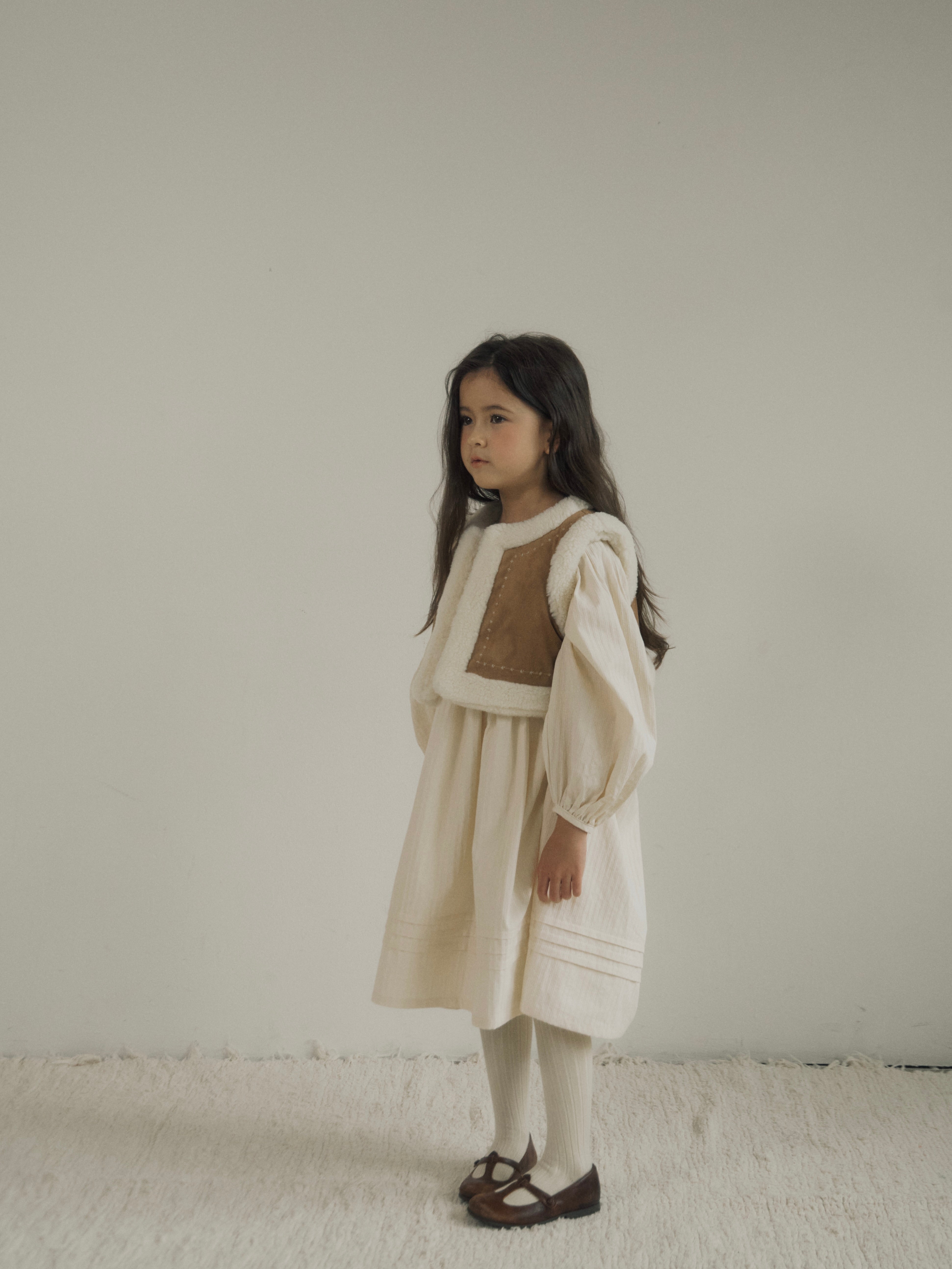 Suede reversible fur vest