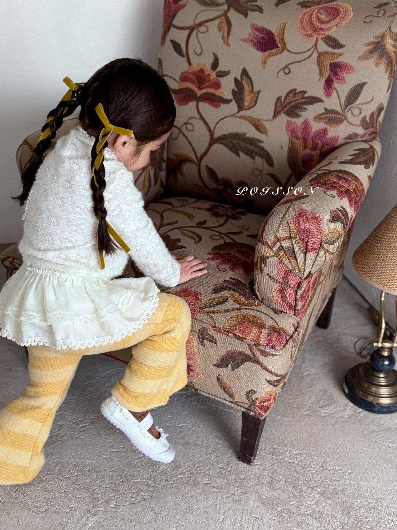 Striped bootcut pants