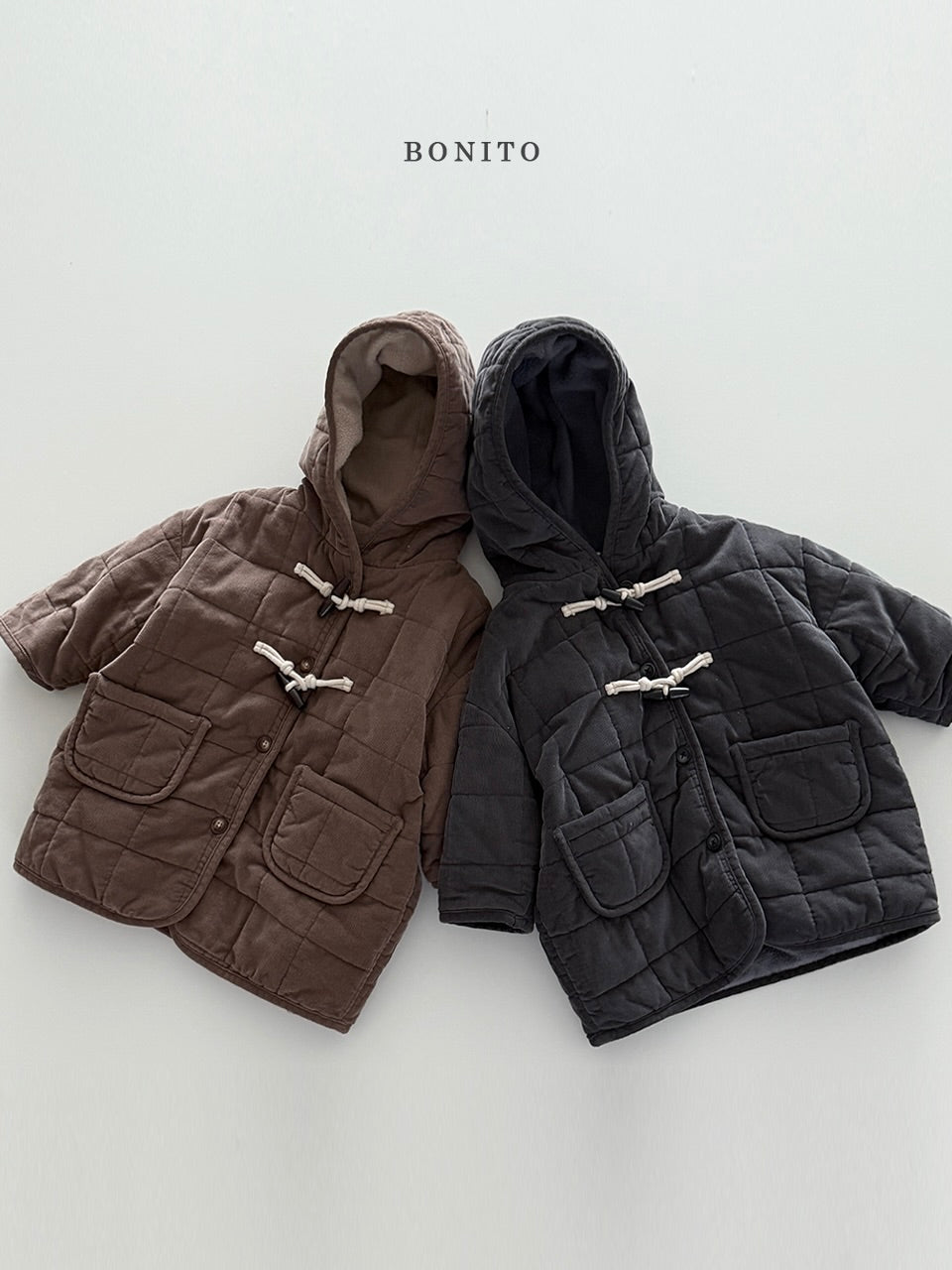 Corduroy quilted coat
