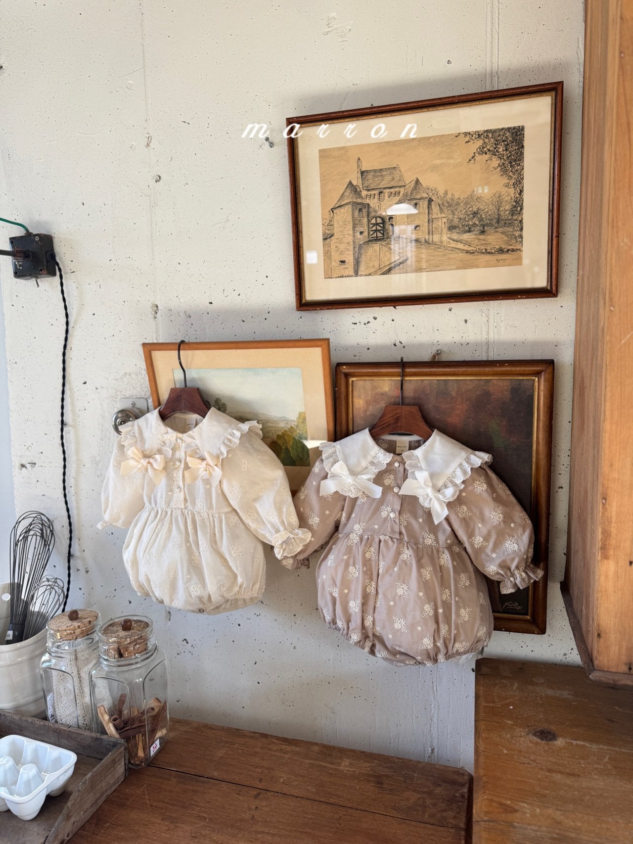 Petit ribbon rompers